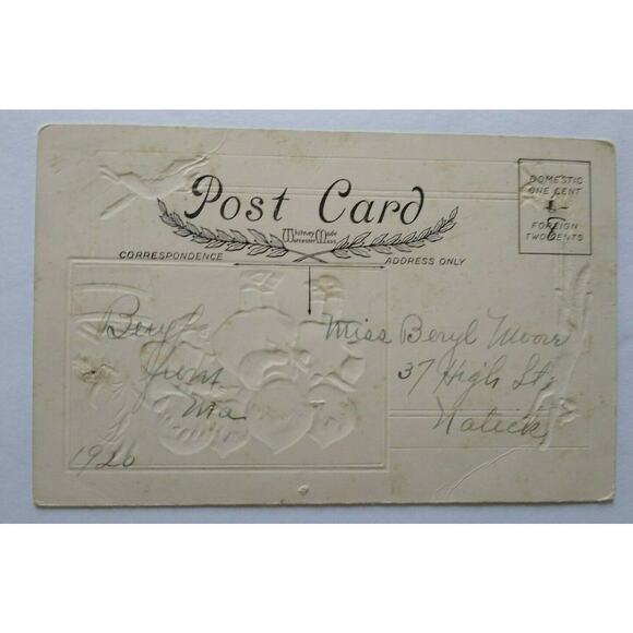 Halloween Postcard Whitney Pixies Green Hair Fantasy Children Black Cats Border - Picture 5 of 8